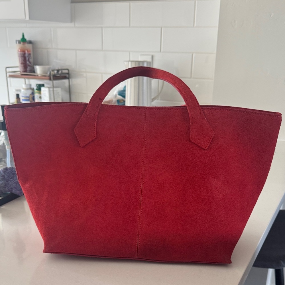 Free People Avery East West Tote in Red